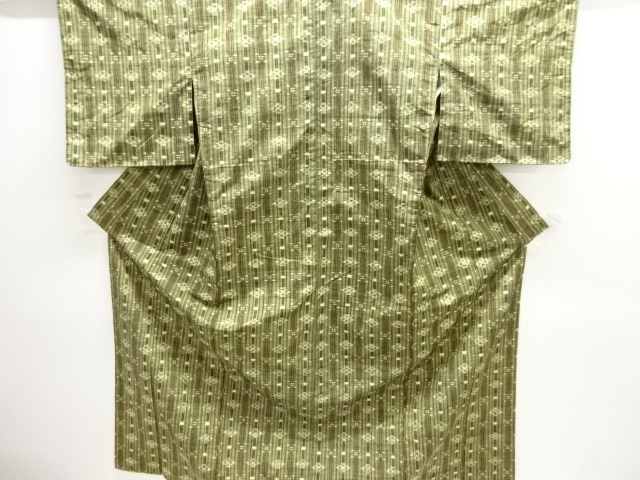 未使用品　絣柄織り出し手織り紬着物